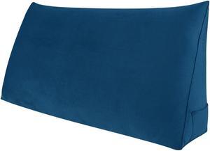 Rucener Large Bolster Triangular Positioning Support Reading Backrest Wedge Pillow for Headboard for Day Bed Bunk Bed with Removable Cover Velvet