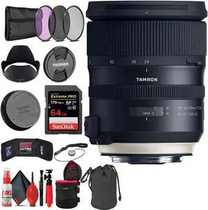 Tamron SP 24-70mm f/2.8 Di VC USD G2 Lens for Canon with Accessories (INT Model)