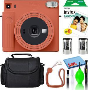 Fujifilm Instax Square SQ1 Instant Film Camera (Orange) with 20-Films + Bag