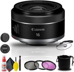 Canon RF 16mm f/2.8 STM Lens (5051C002) + Filter Kit + Lens Pouch Base Bundle