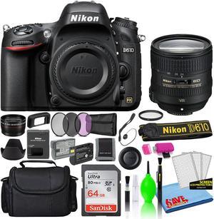 Nikon D610 Digital Camera with 24-85mm Lens (1540) + 64GB SD Card + Bag (Intl)