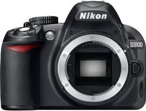 Nikon D3100 14.2MP DX-Format DSLR Digital Camera (Body) - (Black) - (Renewed)