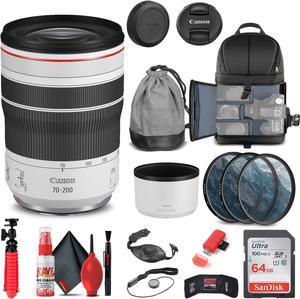 Canon RF 70-200mm f/4L IS USM Lens (4318C002) + Filter Kit + BackPack + More