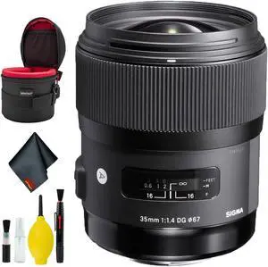 Sigma 35mm f/1.4 DG HSM Art Lens for Nikon F (Intl Model) Deluxe Kit