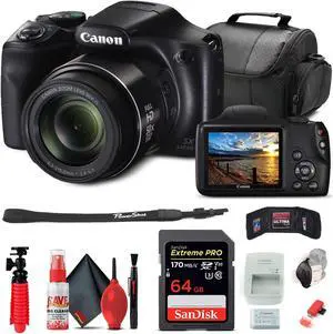 Canon PowerShot SX540 HS Digital Camera (1067C001) + 64GB Card Base Bundle