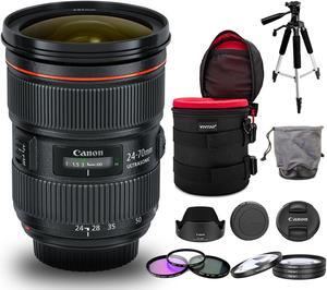 Canon EF 5175B002 24-70mm f/2.8 L II USM Lens - Black Bundle