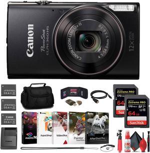 Canon PowerShot ELPH 360 HS Digital Camera + 2 x 64GB Card + 2 x Battery + More