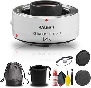 Canon Extender EF 1.4X III (4409B002) + Lens Pouch + Cap Keeper Base Bundle