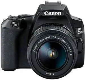 Canon EOS 250D (Rebel SL3) DSLR Camera w/ 18-55m DC Lens (International Model)
