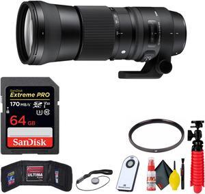 Sigma 150-600mm f/5-6.3 DG OS HSM Contemporary Lens for Nikon F + Accessories