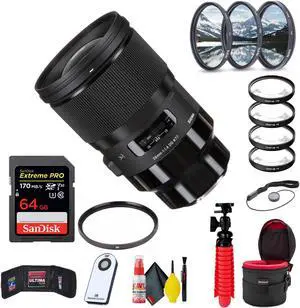 Sigma 28mm f/1.4 DG HSM Art Lens for Sony E (Extreme Bundle) With Accessories