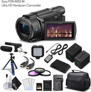 Sony FDR-AX53 4K Ultra HD Handycam Camcorder. Cinematographer Bundle