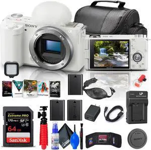 Sony ZV-E10 Mirrorless Camera + 64GB Memory Card + Corel Photo Software + More