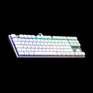 Cooler Master SK620 60% Sliver White Mechanical Keyboard with Low Profile Red Switches, New and Improved Keycaps, and Brushed Aluminum Design