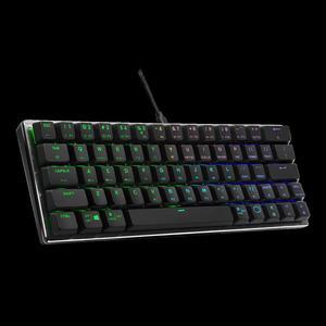 Cooler Master SK620 60% Mechanical Keyboard with Low Profile Red Switches, New and Improved Keycaps, and Brushed Aluminum Design