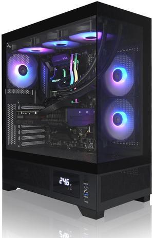 AVGPC Whirlwind Gaming PC AMD Ryzen 7 9700X Zen5, Radeon RX 9070 XT, 32GB 6000MHz DDR5, 1TB NVME M.2 SSD, 360MM AIO Liquid Cooling, WiFi/AC, Tempered Glass Case White, Windows 11 Home Black