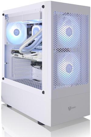 AVGPC Max Series Gaming PC -  Intel Core i5-12600KF Unlocked, AMD RX 9060 XT GPU, 32GB RAM, 1TB M.2 NVMe SSD, 240mm Liquid CPU Cooler, ARGB Fans, Wifi/AC, MAX ATX Case, Windows 11 White