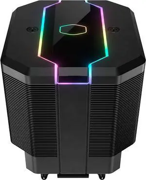 Cooler Master MasterAir MA620M Dual Tower ARGB High Performance CPU Air Cooler, 6 CDC 2.0 Heatpipes, SF120R Fan, Hexagon Strip Addressable RGB Lighting for AMD Ryzen/Intel LGA1200/1151