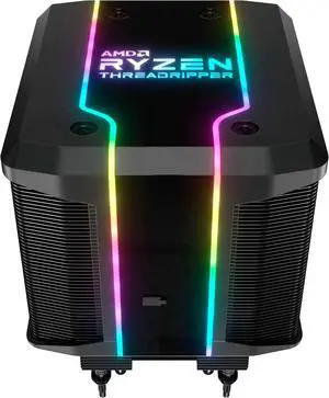 Cooler Master AMD Wraith Ripper ThreadRipper TR4 High Performance CPU Air Cooler, Addressable RGB Threadripper logo's display, 7 Heat Pipes, Dual Tower Heatsink, Wraith Armor Air-Guide