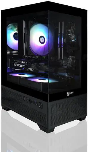 AVGPC Mini-X Gaming PC - Intel I5 11400F up to 4.4 GHz, GeForce RTX 5060 8GB VRAM, 16GB RAM, 1TB M.2 NVMe SSD, Windows 11 Home Black