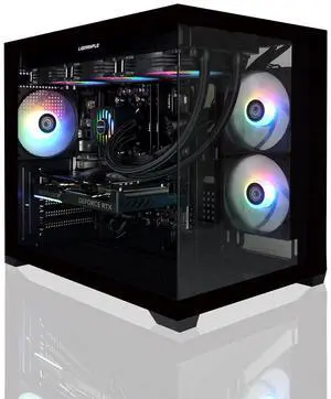 AVGPC Hellfire Gaming PC AMD Ryzen 7 7800X3D; GeForce RTX 5060 TI 16GB VRAM; 32GB DDR RAM; 1 TB NVME M.2 SSD; 360mm AIO Liquid Cooler; ARGB Fans; WiFi/AC ; Dual Chamber Case; Windows 11 Home