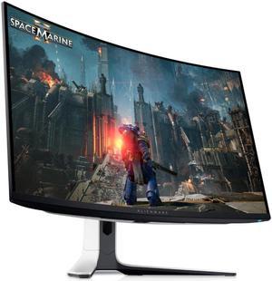 Alienware AW3225QF 31.6" Quantum Dot OLED 240Hz Curved Gaming Monitor, Lunar Light