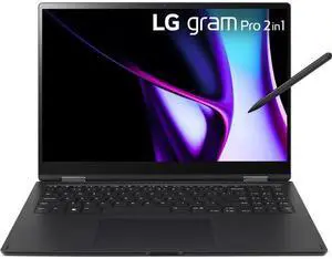 LG 16T90SP-G.AAB5U1 16" gram Pro 2-in-1 Multi-Touch 16GB 512GB Windows 11 Home Laptop, Black