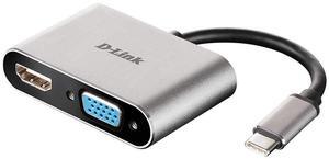 D-Link USB C to HDMI & VGA Cable, Grey