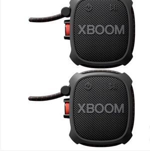 LG XBOOM Go Wireless Portable Speaker Powerful Sound XG2TBK 2PACK, Black