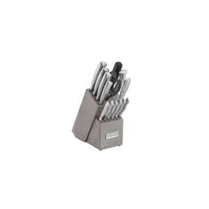 Cuisinart C77SS-15PT Classic 15pc Stainless Steel Knife Block Set, Silver