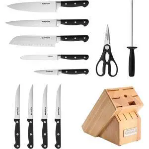 Cuisinart C77TR-12P3 12pc Black Triple Rivet Block Set, Silver
