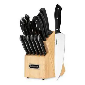 Cuisinart Classic 15pc CEBK3R-15P3 Stainless Steel Kitchen Knife, Black