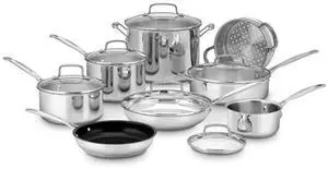 Cuisinart Chef's Classic Stainless 14-Piece Set, Stainless Steel, Silver