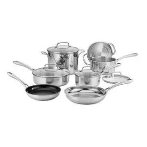 Cuisinart 89-11 11-Piece Professional Stainless Cookware Set, Silver