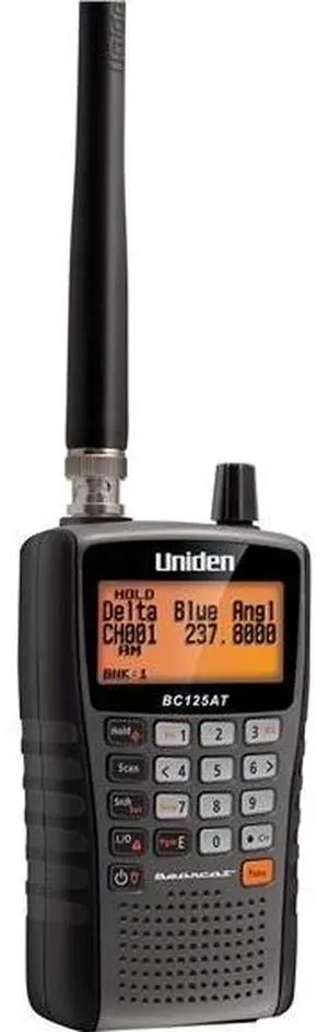 Uniden BC125AT 500-Alpha Tagged Channel Hand-Held Scanner, Black