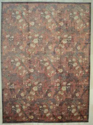 EORC FA7052CRD10X14 Handmade Afghan Wool Turkish Knot Rug, 10' x 13'9, Red
