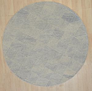 Hand-Tufted Wool Multi-Colored DENIM Transitional Geometric Modern Tufted Rug, Made in India