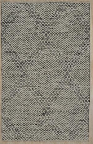 Handwoven Wool Black Contemporary Geometric Punja Kilim Rug, Made in India