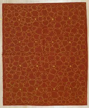 Handwoven Wool Red Contemporary Modern Modern Flat Weave Rug, Made in India