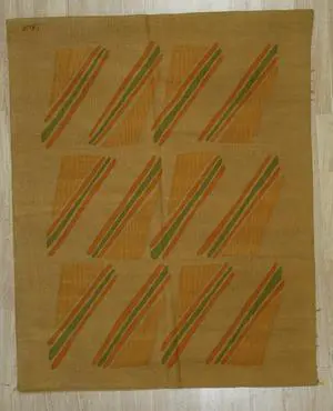 Handwoven Wool Beige Contemporary Modern Modern Flat Weave Rug, Made in India