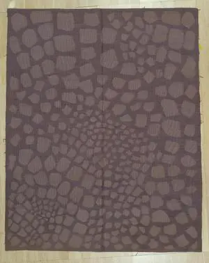 Handwoven Wool Purple Contemporary Modern Modern Flat Weave Rug, Made in India