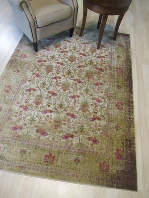 EORC FL73IV4X6 machine-made Polypropylene Capella Rug, 4'3 x 5'11, Ivory