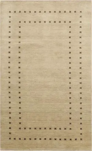 EORC LL4BG5X8 Handmade Wool Lori Baft Rug, 5' x 8', Beige