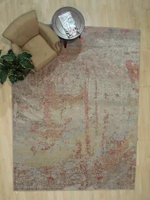 Hand Knotted Wool Red Classic Oriental Tabriz Rug, Made in India