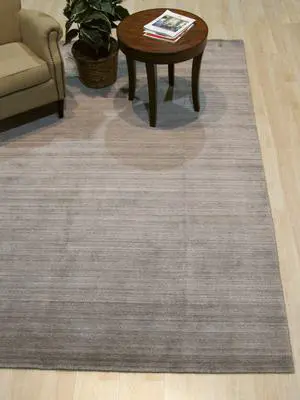 Brown/Gray Solid Handmade Urban Rug, Made in India