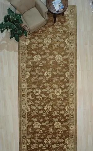 EORC FAF118BG66X16 Handmade Wool Ningxia  Rug, 6'1 x 16'2, Beige