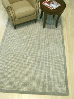 Hand-Tufted Wool Khaki Transitional Geometric Timothy Rug, Made in India