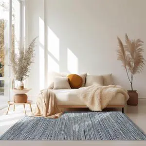 Durable and Stylish Hand-Knotted Wool NATURAL GREY Modern Contemporary Lori Baft Gabbeh Solid Color Rectangular Area Rugs
