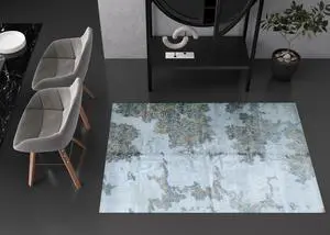 Transitional Elegance Handmade Wool & Bamboo Silk Rug
