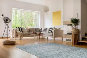 Hand-Knotted Natural Silk Grey Mix Contemporary Solid Color Natural Silk Grass Design Rug, Made in India